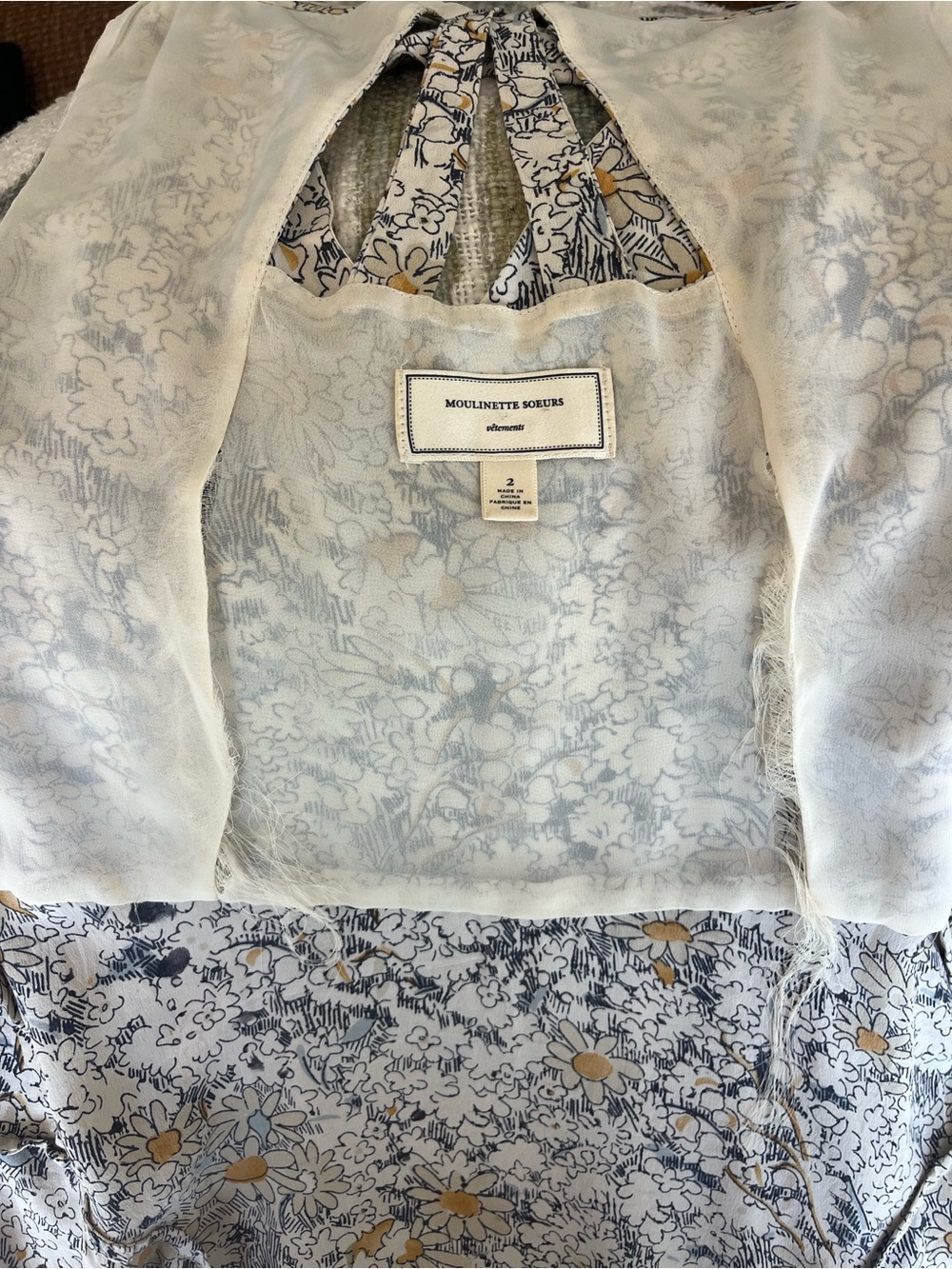 Anthro Moulinette Soeurs Dress Floral Accents - Picture 10 of 11